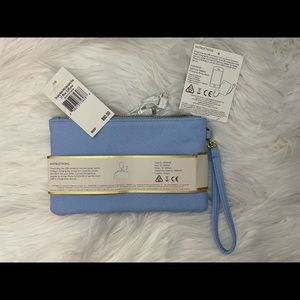 NWT Purse charging phone wallet detachable strap light blue color Adrienne V